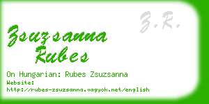 zsuzsanna rubes business card